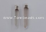 NGP1897 8*50mm - 11*60mm stick white crystal gemstone pendants