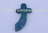 NGP190 28*52mm cross lapis & chrysocolla gemstone pendant jewelry