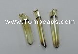 NGP1931 6*50mm - 8*55mm stick lemon quartz pendants wholesale