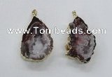 NGP1969 25*40mm - 30*50mm freeform druzy agate gemstone pendants