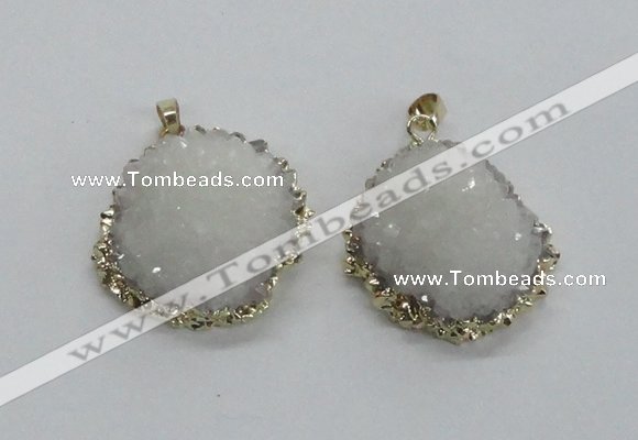 NGP1984 25*30mm - 30*35mm freefrom druzy agate pendants