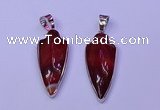 NGP2060 15*40mm - 18*45mm arrowhead striped agate pendants