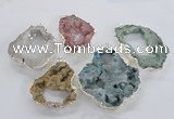 NGP2106 40*50mm - 55*65mm freeform druzy agate gemstone pendants