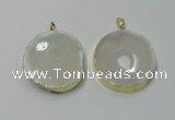 NGP2122 35*40mm - 40*45mm freeform druzy agate gemstone pendants