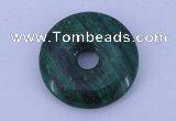 NGP215 5*25mm fashion dyed malachite gemstone donut pendant