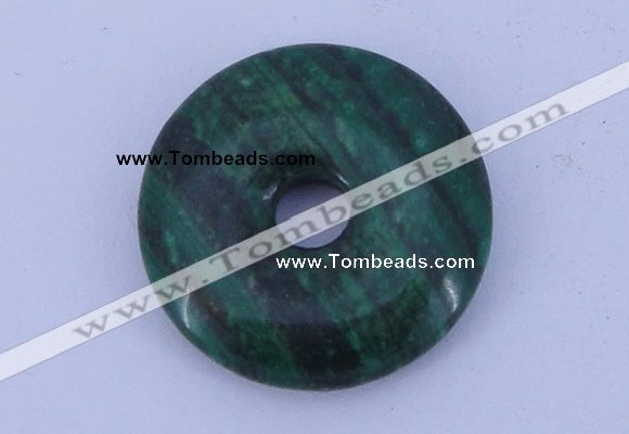 NGP215 5*25mm fashion dyed malachite gemstone donut pendant