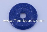 NGP218 7*50mm fashion dyed lapis lazuli gemstone donut pendant