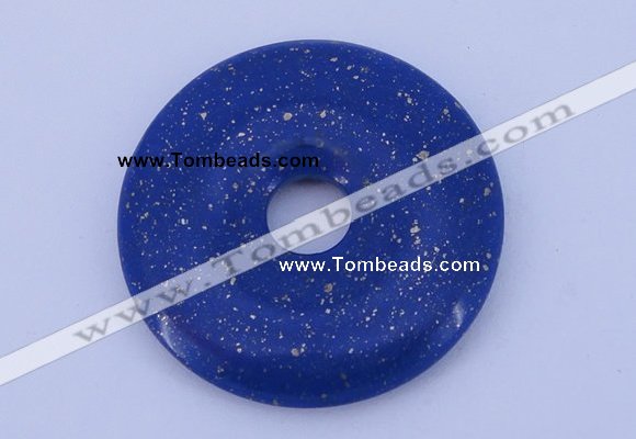 NGP218 7*50mm fashion dyed lapis lazuli gemstone donut pendant