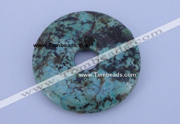 NGP220 7*40mm fashion african turquoise gemstone donut pendant