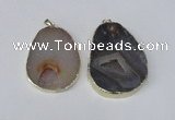 NGP2214 30*40mm - 40*45mm freeform druzy agate gemstone pendants