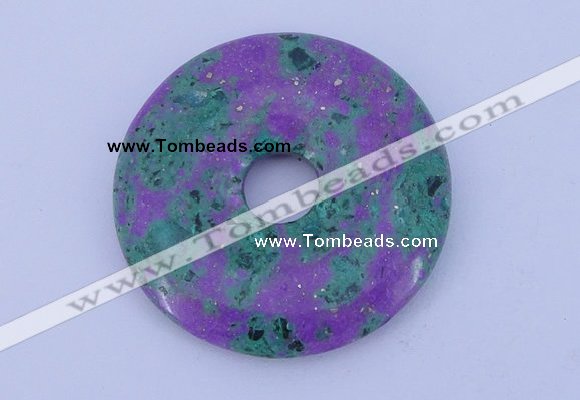 NGP224 5*30mm fashion synthetic ruby zoisite gemstone donut pendant