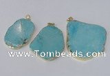 NGP2245 35*40mm - 45*50mm freeform turquoise gemstone pendants