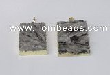 NGP2249 30*40mm - 40*45mm rectangle druzy agate gemstone pendants