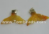 NGP2269 38*55mm - 40*60mm fishtail agate gemstone pendants