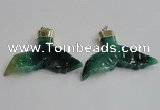 NGP2273 38*55mm - 40*60mm fishtail agate gemstone pendants