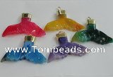 NGP2274 38*55mm - 40*60mm fishtail agate gemstone pendants