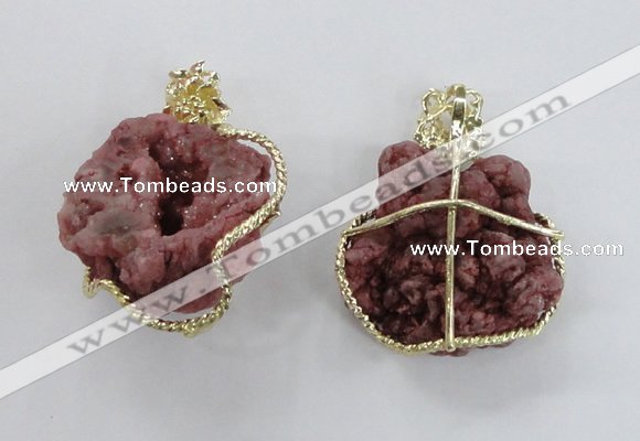 NGP2279 35*45mm - 45*50mm freeform druzy agate gemstone pendants