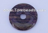 NGP228 7*50mm fashion long spar stone donut pendant jewelry