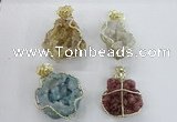 NGP2281 35*45mm - 45*50mm freeform druzy agate gemstone pendants