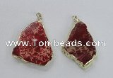 NGP2284 30*40mm - 40*50mm freeform sea sediment jasper pendants