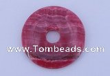 NGP229 7*50mm fashion dyed rhodochrosite gemstone donut pendant