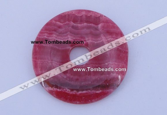 NGP229 7*50mm fashion dyed rhodochrosite gemstone donut pendant