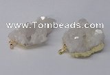 NGP2337 30*35mm - 35*40mm nuggets druzy quartz pendants