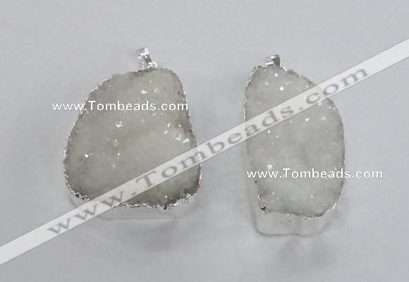 NGP2362 25*40mm - 35*45mm freefrom druzy agate pendants