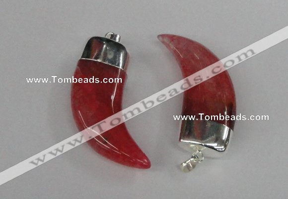 NGP2379 20*48mm - 22*50mm oxhorn agate gemstone pendants