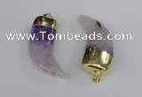 NGP2386 20*48mm - 22*50mm oxhorn agate gemstone pendants
