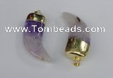 NGP2386 20*48mm - 22*50mm oxhorn agate gemstone pendants