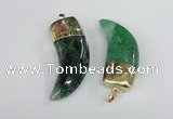 NGP2389 20*48mm - 22*50mm oxhorn agate gemstone pendants