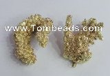 NGP2396 20*40mm - 30*50mm freeform plated natural coral pendants