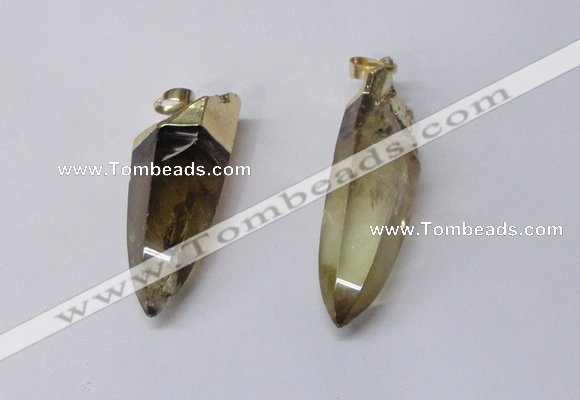 NGP2409 14*35mm - 16*50mm sticks quartz pendants wholesale