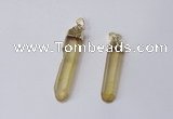 NGP2418 10*45mm - 12*55mm sticks dyed white crystal pendants