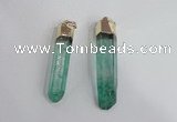 NGP2422 10*45mm - 12*55mm sticks dyed white crystal pendants