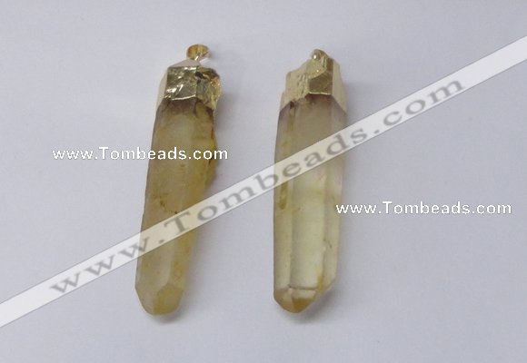 NGP2425 15*50mm - 18*65mm sticks dyed white crystal pendants