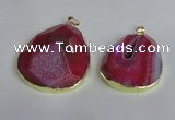 NGP2434 30*40mm - 40*45mm freeform druzy agate pendants wholesale