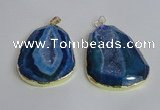 NGP2435 30*40mm - 40*45mm freeform druzy agate pendants wholesale