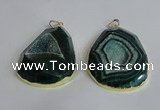 NGP2436 30*40mm - 40*45mm freeform druzy agate pendants wholesale