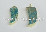 NGP2442 18*40mm - 20*50mm horn sea sediment jasper pendants