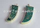 NGP2443 18*40mm - 20*50mm horn sea sediment jasper pendants