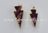 NGP2448 18*38mm - 22*45mm arrowhead sea sediment jasper pendants