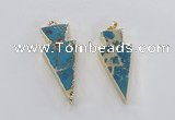 NGP2450 18*38mm - 22*45mm arrowhead sea sediment jasper pendants