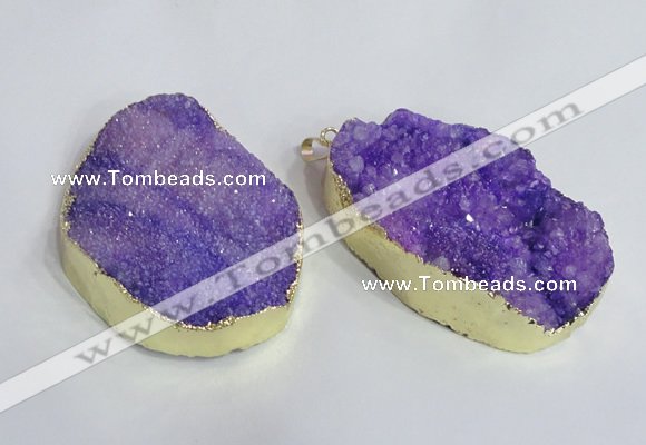 NGP2471 45*55mm - 50*65mm freeform druzy agate pendants wholesale