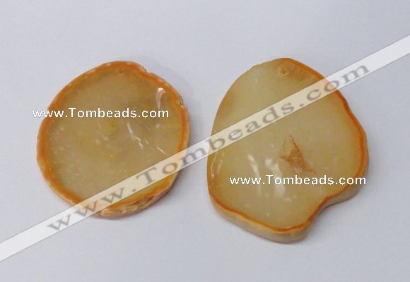 NGP2480 45*50mm - 55*65mm freeform agate gemstone pendants