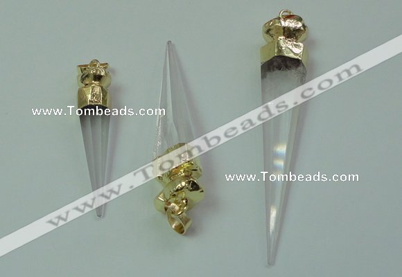 NGP2492 8*35mm - 12*55mm sticks white crystal pendants wholesale