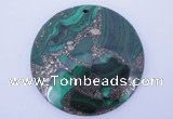 NGP250 7*45mm fashion malachite & pyrite gemstone pendants