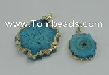 NGP2510 18*25mm - 30*40mm freeform druzy agate pendants