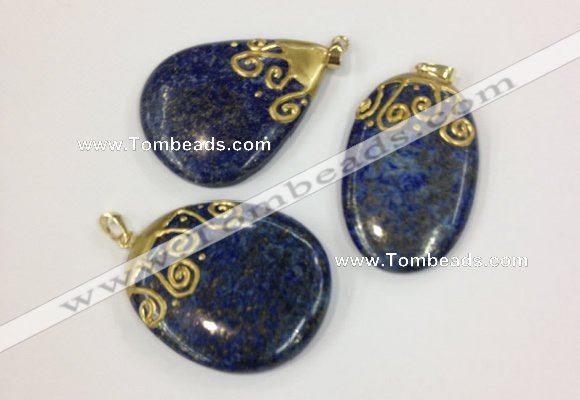 NGP2519 30*45mm - 40*50mm freefrom lapis lazuli pendants